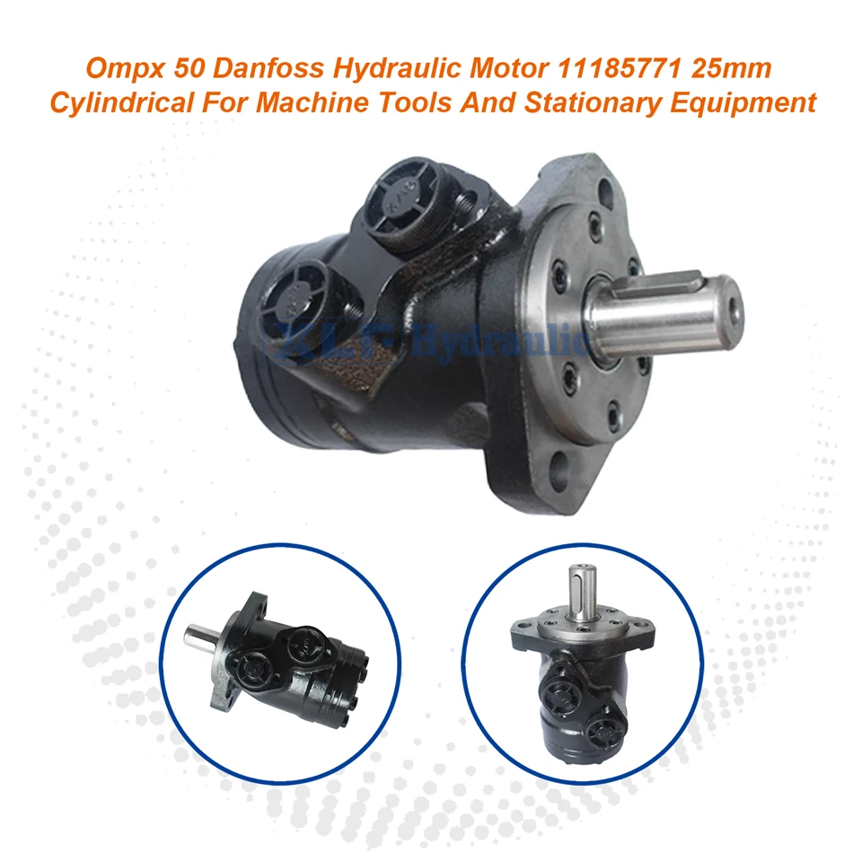 Motor hidráulico Danfoss Ompx 50 - 11185771 25 eixo cilíndrico mm para máquinas-ferramentas