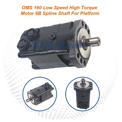 Motor de alto torque de baixa velocidade OMS 160 - eixo estriado ISO 6B para plataforma industrial
